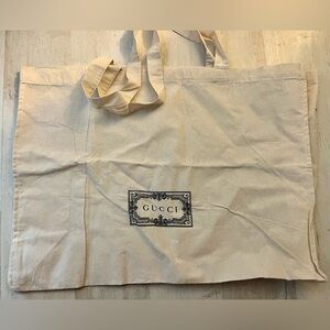 GUCCI Logo Cotton XLarge tote 🤎